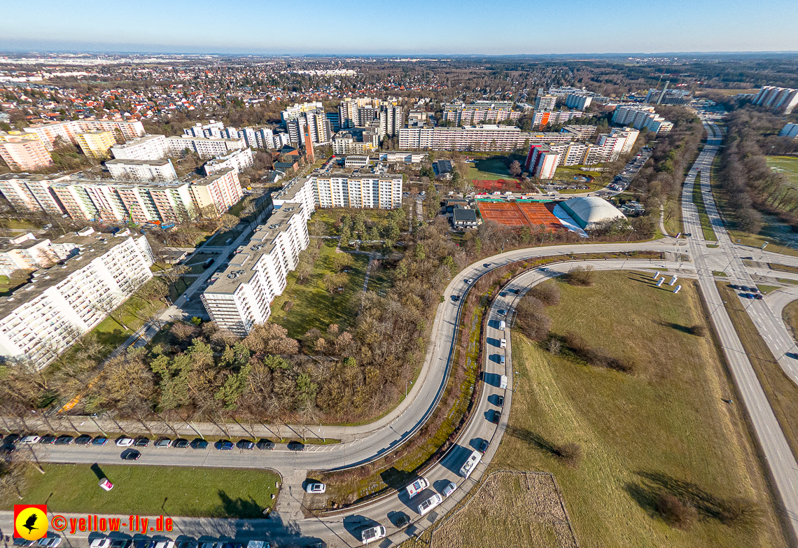 07.02.2023 - Luftbilder vom Marx-Zentrum und Umgebung in Neuperlache